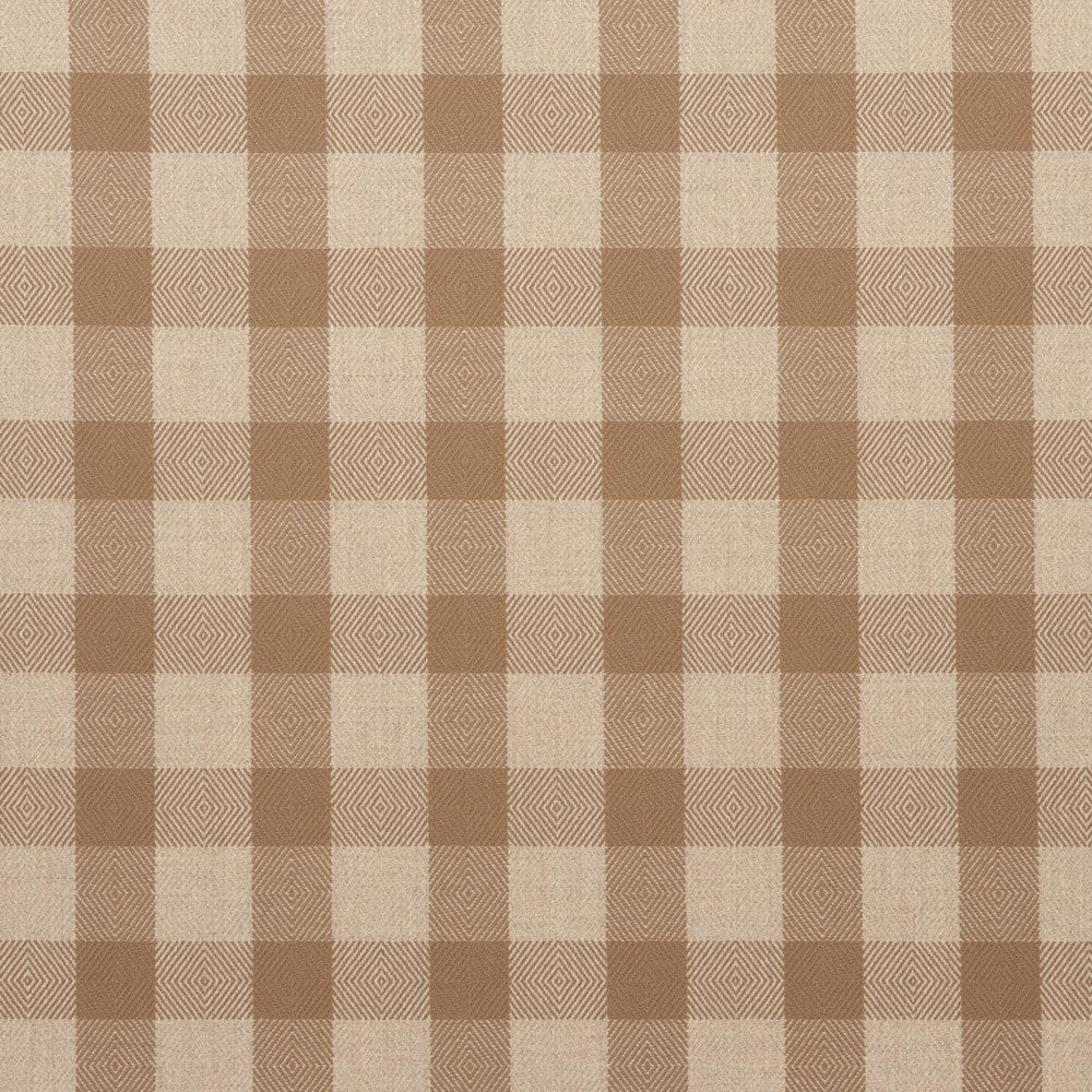 Galt Wool Check Coffee 81611 by Schumacher Fabric A Country Life 3.5" - Fabric Carolina -