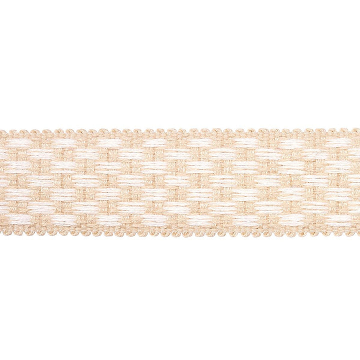 Crawford Check Tape Medium Coffee 81632 by Schumacher Trim Williamsburg - Fabric Carolina -