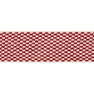 Crawford Check Tape Wide Cornwallis Red 81641 by Schumacher Trim