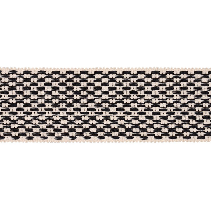Crawford Check Tape Wide Basalt 81643 by Schumacher Trim Williamsburg - Fabric Carolina -