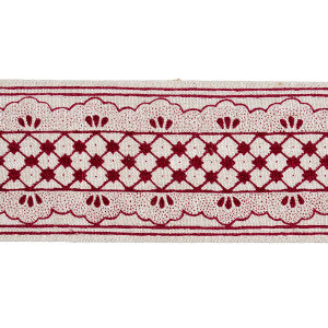 Davison Scalloped Tape Crimson 81651 by Schumacher Trim