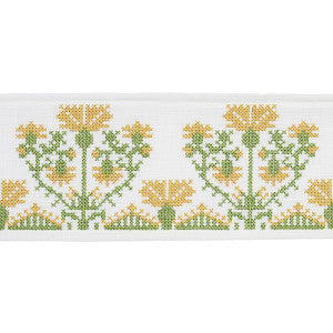 Custis Embroidered Tape Marigold 81663 by Schumacher Trim