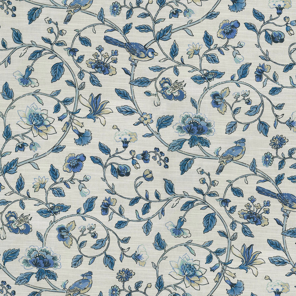 Summer Isles Sky 682132 by Waverly Fabric 100% Cotton China 24000 Horizontal: 27 and Vertical: 25.25 54 - Fabric Carolina -