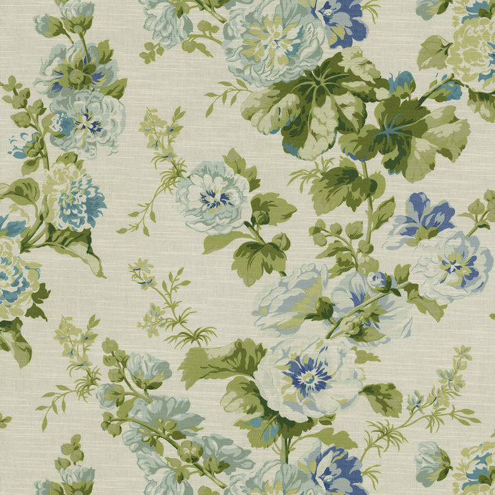Alcea Cornflower 682252 by Waverly Fabric 100% Cotton China 15000 Horizontal: 27 and Vertical: 25.25 54/55 - Fabric Carolina -