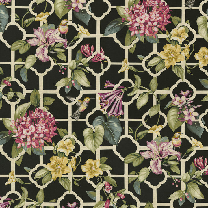 Treillage Noir 682280 by Waverly Fabric - 100% cotton Peru 25000 Horizontal: 13.5 and Vertical: 27 54/55 - Fabric Carolina -