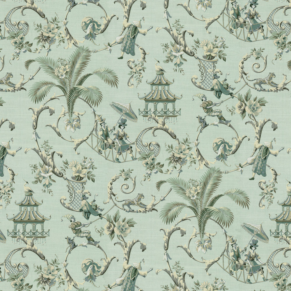 Mandarin Prose Moonstone 682302 by Waverly Fabric 100% Cotton Peru 25000 Horizontal: 13.5 and Vertical: 25.25 54/55 - Fabric Carolina -