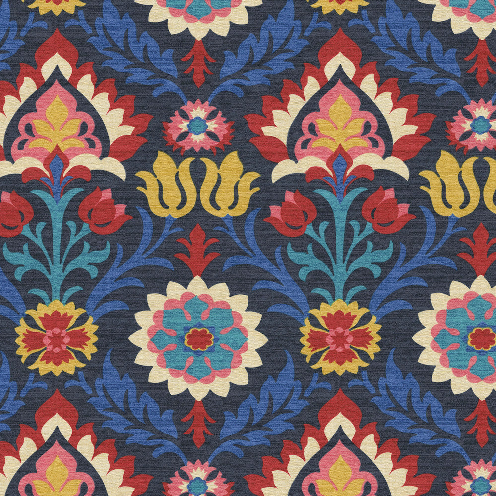 Santa Maria Lapis 682310 by Waverly Fabric 100% Cotton China 51000 Horizontal: 13.5 and Vertical: 18 54 - Fabric Carolina -