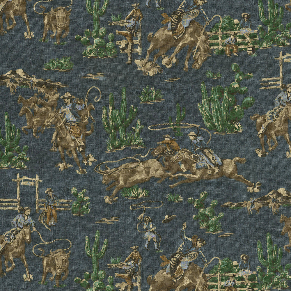 Wild West Denim 682321 by Waverly Fabric 75% Cotton, 25% Linen Pakistan 27000 Horizontal: 27 and Vertical: 25.25 54 - Fabric Carolina -