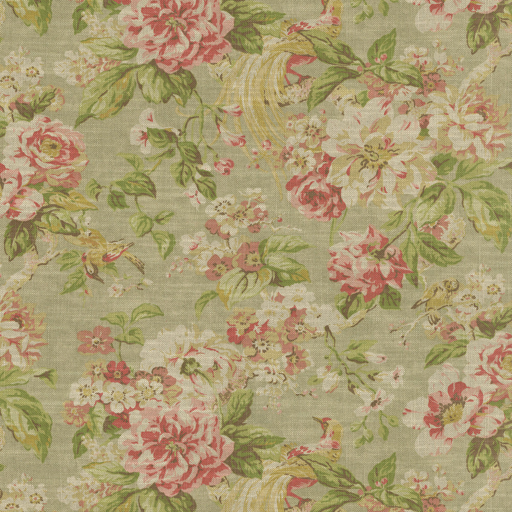 Hidden Pond Vintage 682370 by Waverly Fabric 75% cotton, 25% linen Pakistan 15000 Horizontal: 27 and Vertical: 25.25 54 - Fabric Carolina -