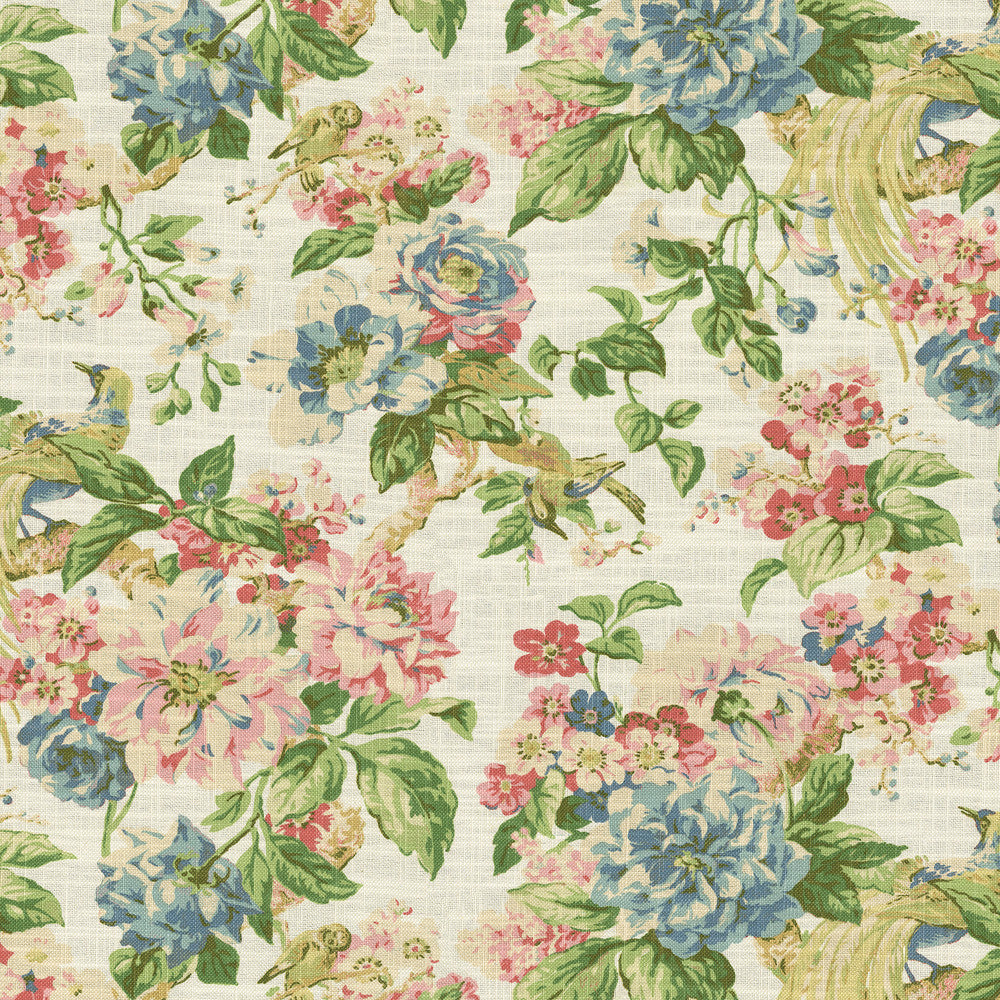 Hidden Pond Bloom 682371 by Waverly Fabric 75% cotton, 25% linen Pakistan 15000 Horizontal: 27 and Vertical: 25.25 54 - Fabric Carolina -