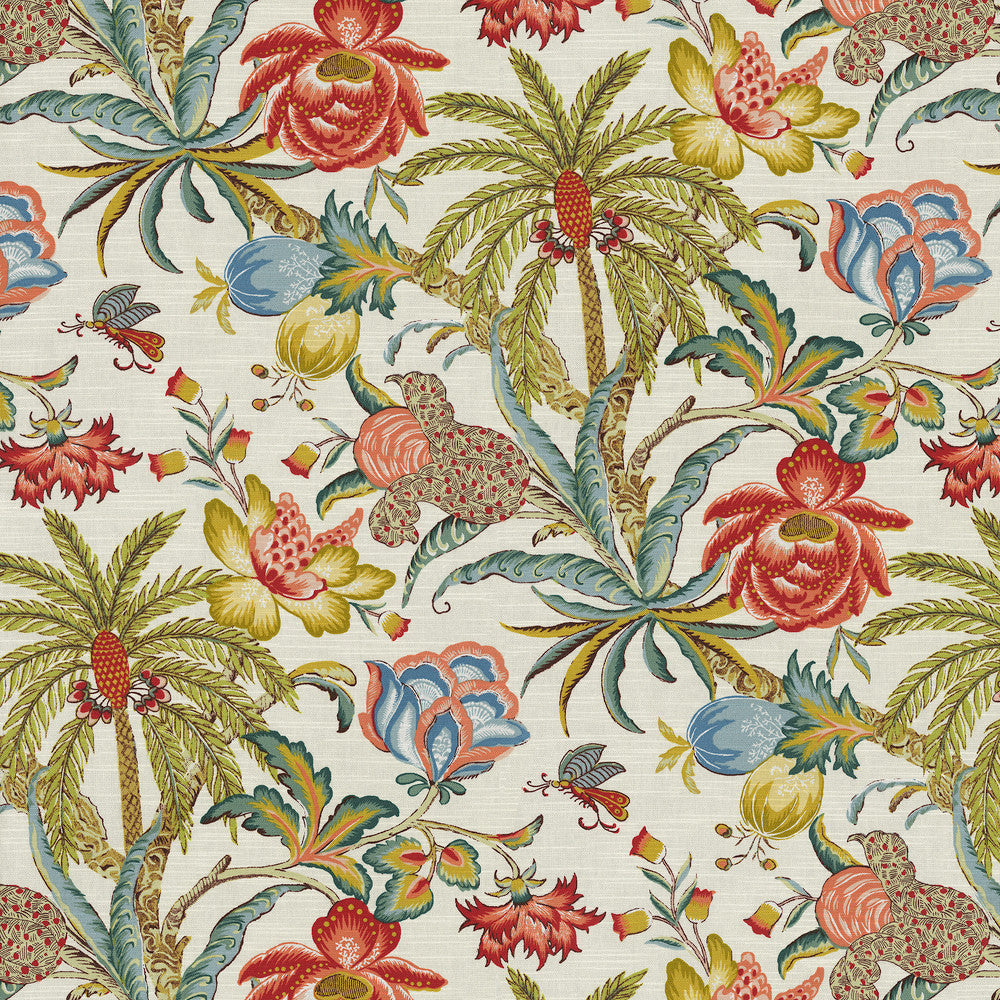 Fiji Flora Gardenia 682390 by Waverly Fabric 100% cotton China 24000 Horizontal: 13.5 and Vertical: 27 54/55 - Fabric Carolina -