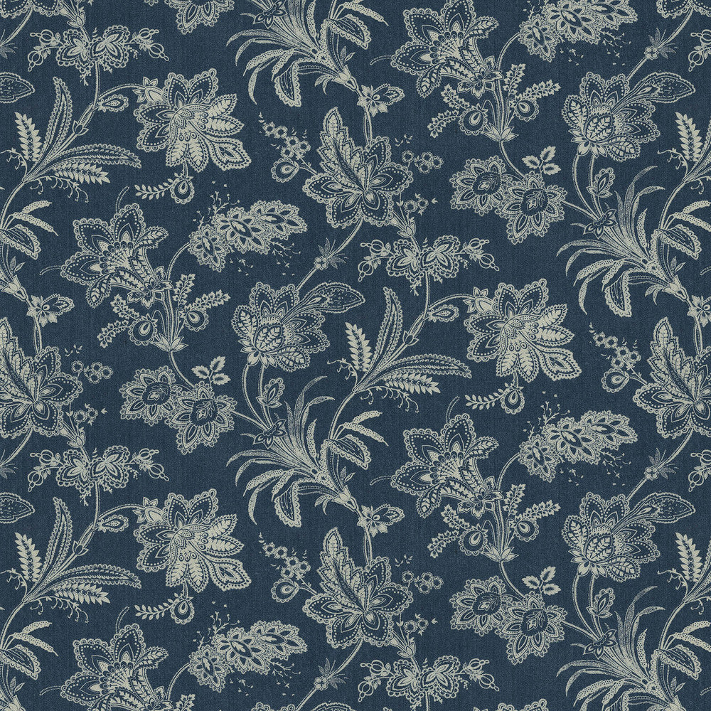 Follow The Trail Denim 682460 by WAVERLY Fabric - 100% cotton, washed China 15000 Horizontal: 13.5 and Vertical: 18 54 - Fabric Carolina -