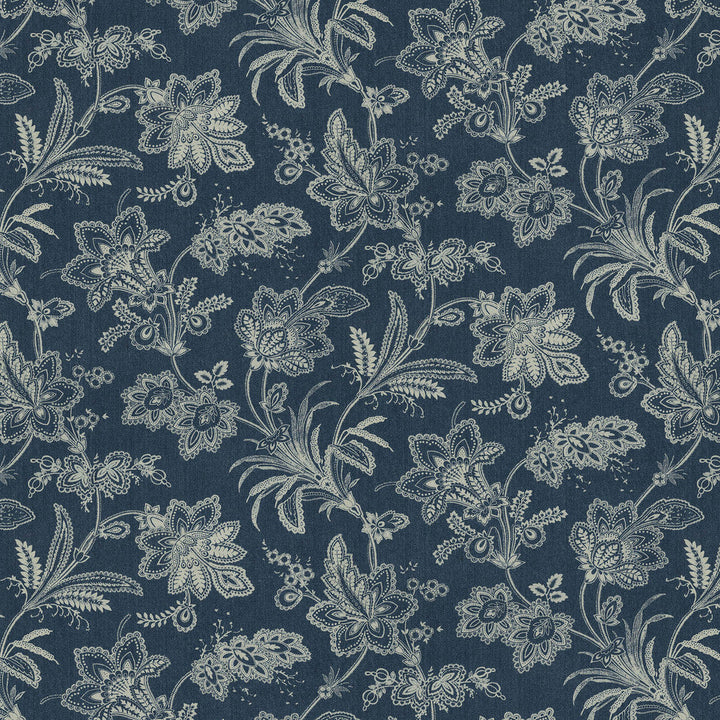 Follow The Trail Denim 682460 by WAVERLY Designer Fabric - 100% cotton, washed China 15000 Horizontal: 13.5 and Vertical: 18 54  - Swanky Fabrics -