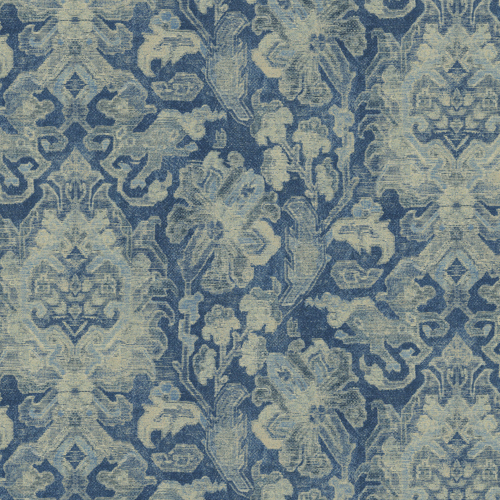 Carpet Bag Indigo 682512 by WAVERLY Fabric - 80% cotton, 20% linen China 51000 Horizontal: 13.5 and Vertical: 12.62 54 - Fabric Carolina -