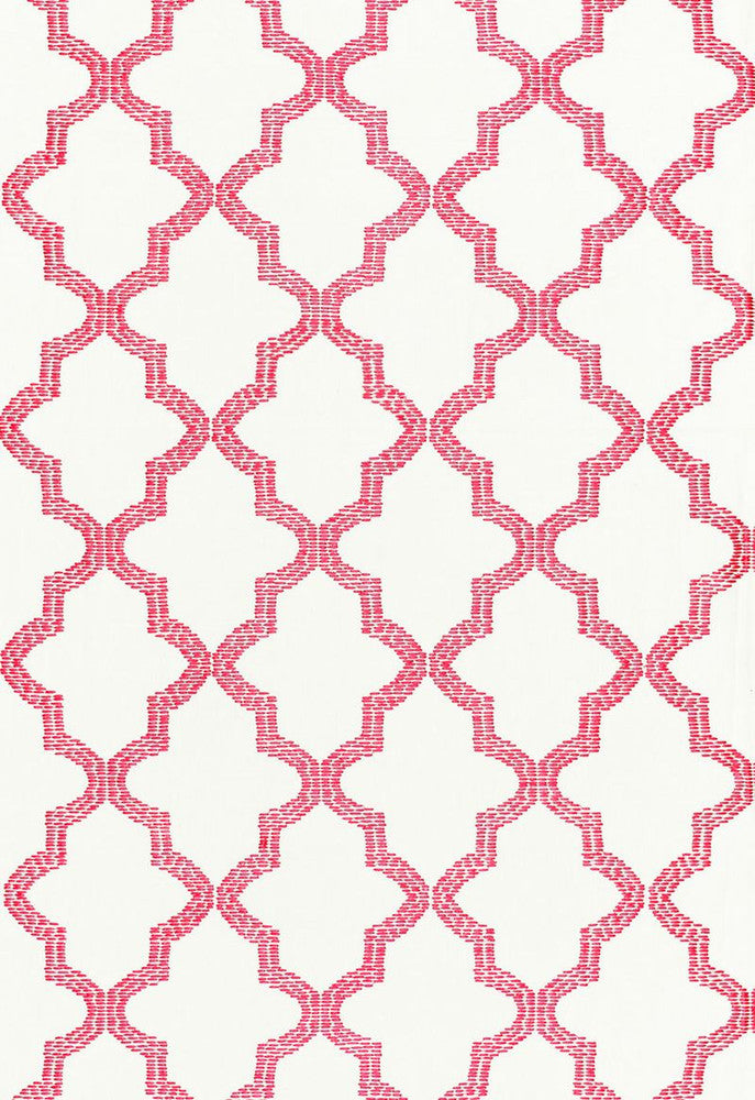 Tangier Embroidery Peony 68340 by Schumacher Fabric Chroma 85% Linen, 15% Rayon Martindale 10,000 Horizontal: 3.5 and Vertical: 7.5 50 - Fabric Carolina -