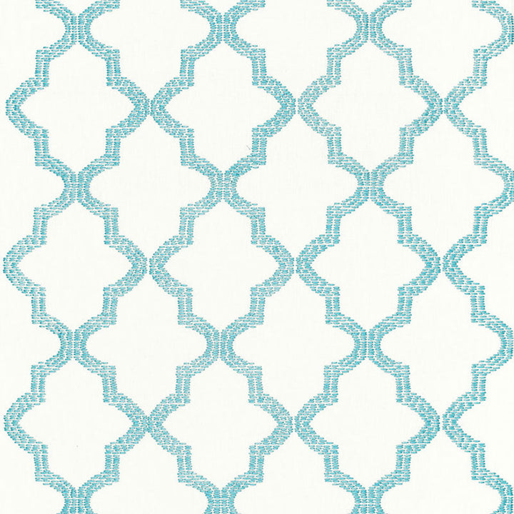 Tangier Embroidery Caribbean 68342 by Schumacher Fabric CHROMA SP14 LINEN 85% RAYON 15% INDIA MARTINDALE 10,000 </p><p>Repeat: Horizontal: 3 1/2" (9CM) and Vertical: 7 1/2" (19CM) 50 - Fabric Carolina -