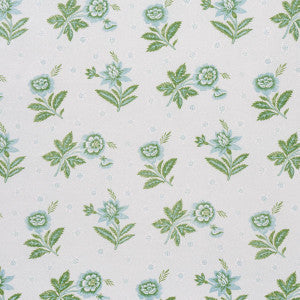 Colline Leaf & Aqua 180540 by Schumacher Fabric