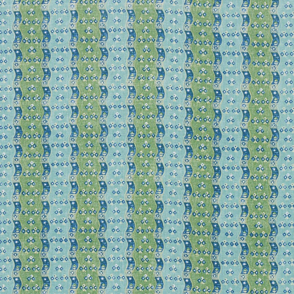 Ottilie Stripe Green 180561 by Schumacher Fabric New Traditional: Provenal 5.12" - Fabric Carolina -