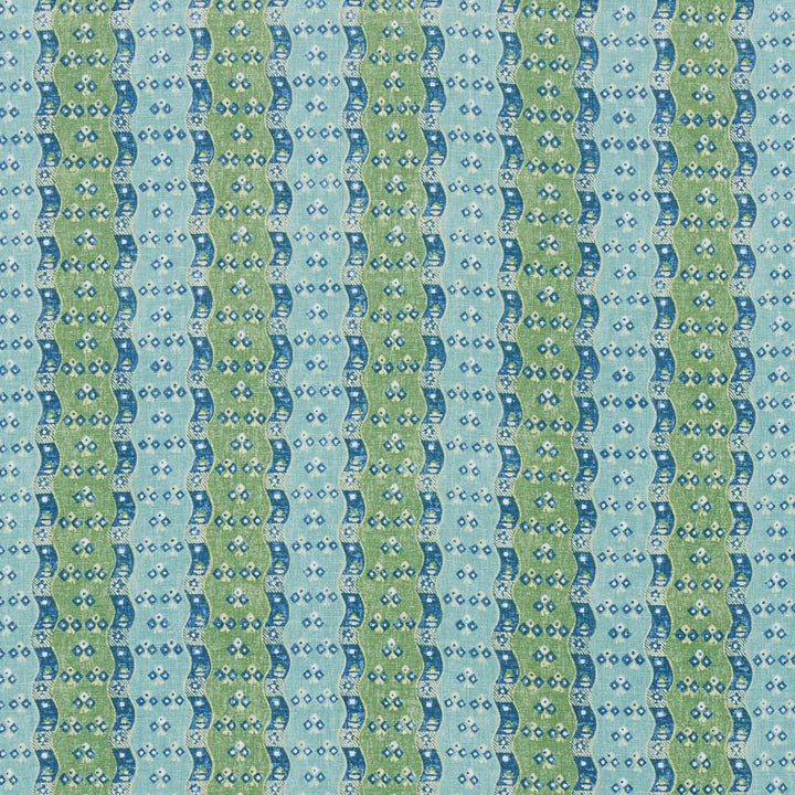 Ottilie Stripe Green 180561 by Schumacher Fabric New Traditional: Provenal 5.12" - Fabric Carolina -