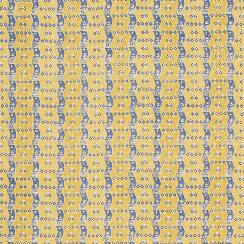 Ottilie Stripe Yellow 180562 by Schumacher Designer Fabric New Traditional: Provenal 5.12" - Swanky Fabrics -