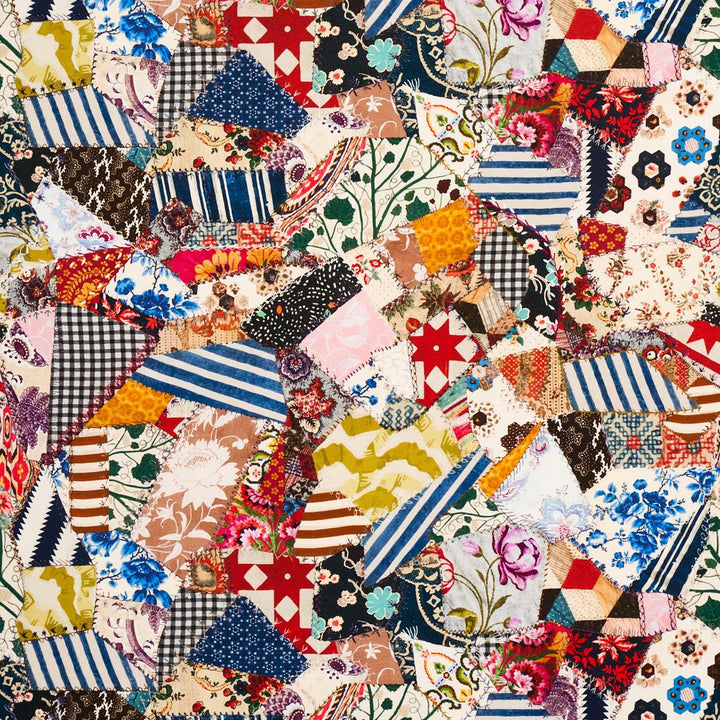 Hotch Potch Crazy Quilt Document 180650 by Schumacher Fabric Johnson Hartig 54.0" - Fabric Carolina -