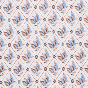 Basile Trellis Delft & Sepia 5014232 by Schumacher Wallpaper