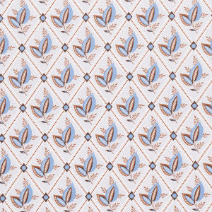 Basile Trellis Delft & Sepia 5014232 by Schumacher Wallpaper