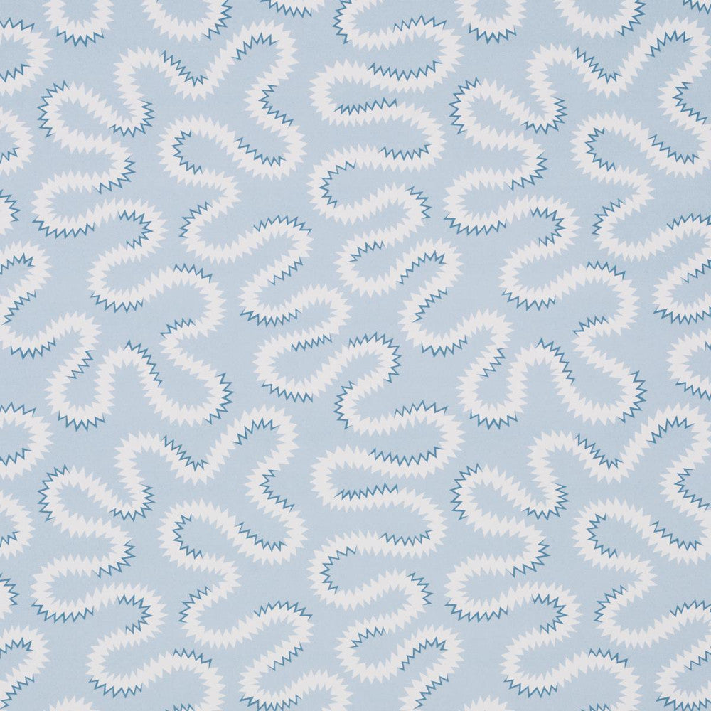 Zoelie Sky 5014241 by Schumacher Wallpaper New Traditional: Provenal 13.5" - Fabric Carolina -