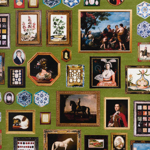 Le Grand Tour English Green 5014292 by Schumacher Wallpaper