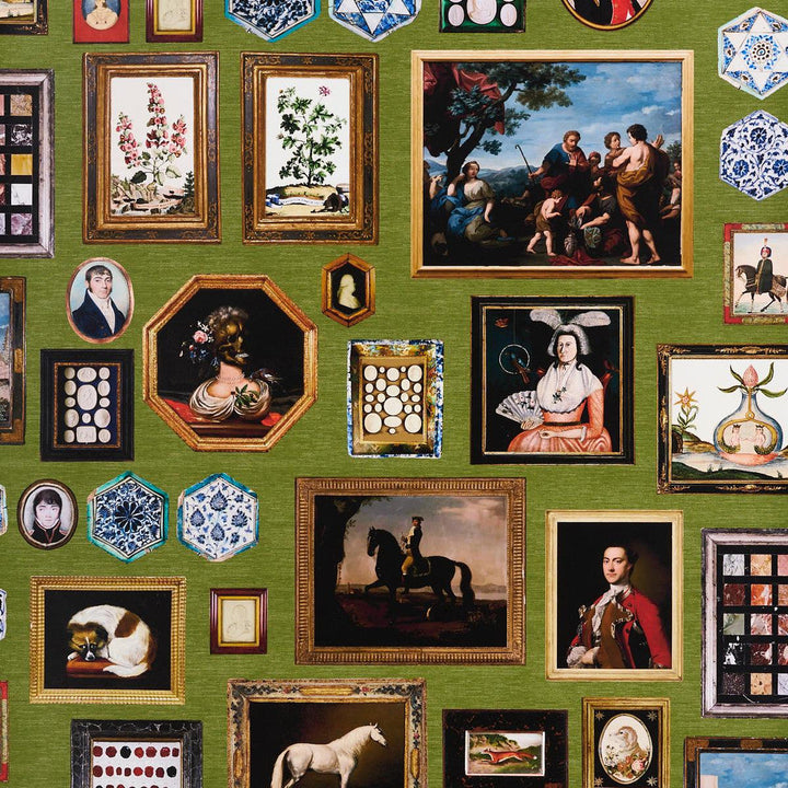 Le Grand Tour English Green 5014292 by Schumacher Designer Wallpaper Johnson Hartig 54.0" - Swanky Fabrics -