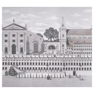 Piazza Firenze Grisaille 5014301 by Schumacher Wallpaper
