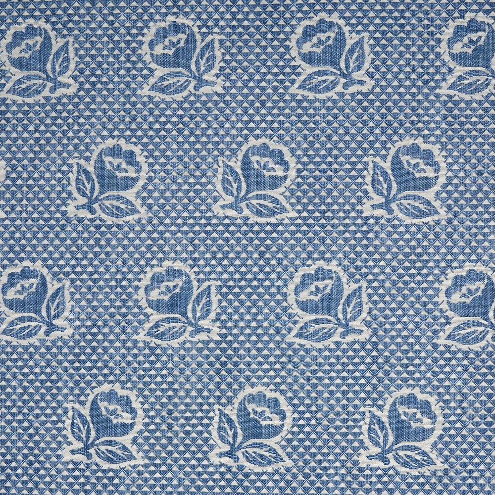 Fleurette Denim 82190 by Schumacher Fabric New Traditional: Provenal 7.0" - Fabric Carolina -
