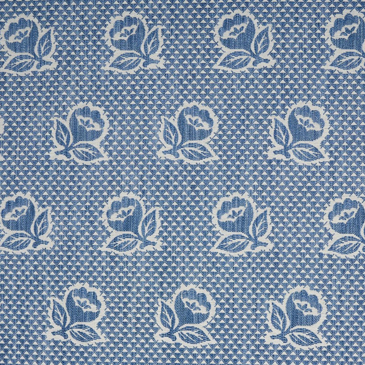 Fleurette Denim 82190 by Schumacher Fabric New Traditional: Provenal 7.0" - Fabric Carolina -