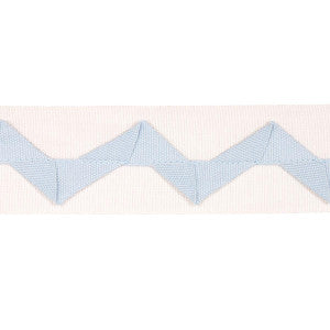 Lazare Appliqu Tape Sky On Ivory 82240 by Schumacher Trim