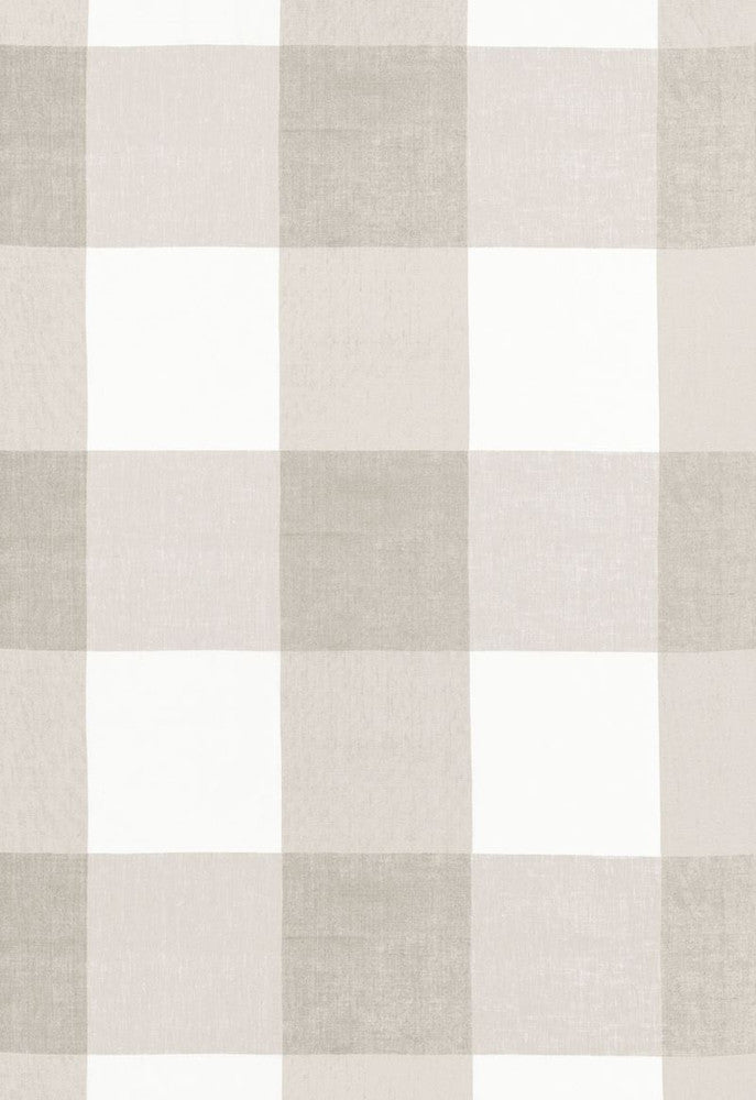 Key Largo Check Zinc 68372 by Schumacher Fabric Calypso 100% Linen Martindale 8,000 Horizontal: 13.5 and Vertical: 14 54 - Fabric Carolina -
