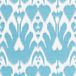 Lela Cotton Ikat Caribbean 68581 by Schumacher Fabric