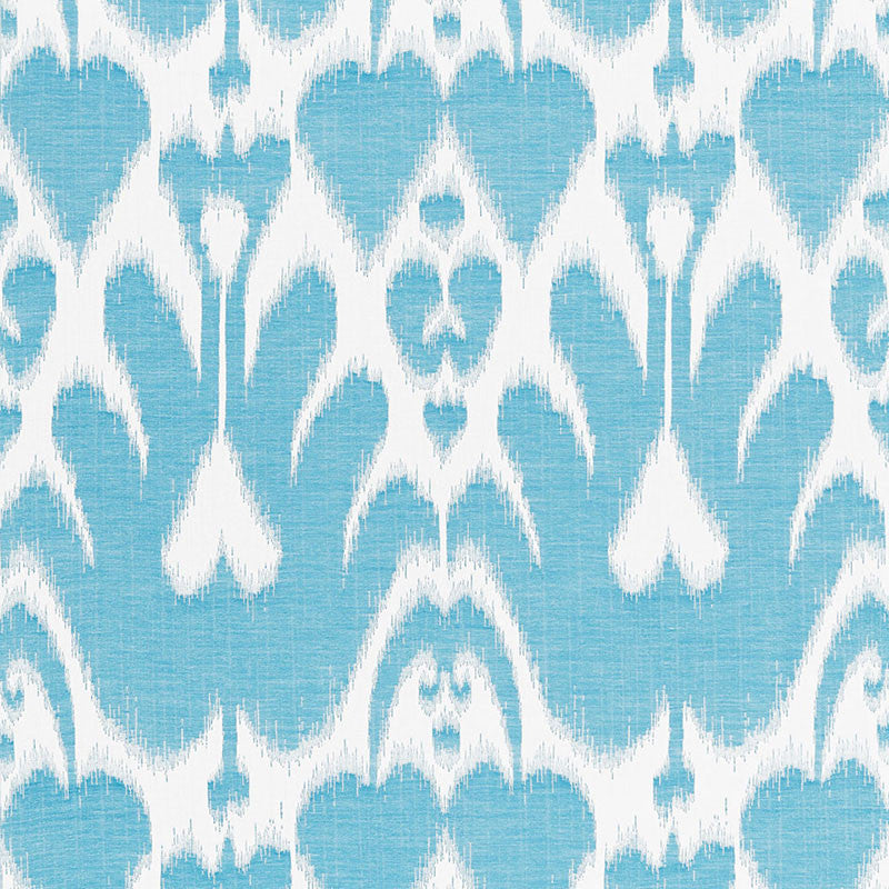 Lela Cotton Ikat Caribbean 68581 by Schumacher Fabric Schumacher Fabric Lela Cotton Ikat Caribbean 68581Fabric COTTON 100% ITALY </p><p>Repeat: H: HORZ. 13 3/4" (35CM) , V: VERT. 21 3/4" (55CM) 55 - Fabric Carolina -