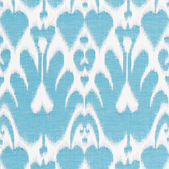 Lela Cotton Ikat Caribbean 68581 by Schumacher Fabric CLASSIC WOVENS NBK See Sample ITALY MEDIUM DUTY </p><p>Repeat: Horizontal: 13 3/4" (35CM) and Vertical: 21 3/4" (55CM) 55" WIDE (140CM) - Fabric Carolina -