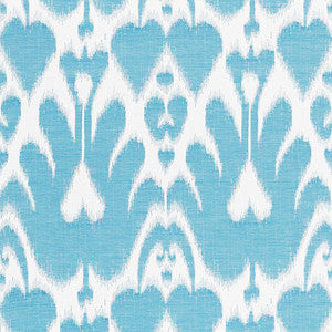Lela Cotton Ikat Caribbean 68581 by Schumacher Fabric