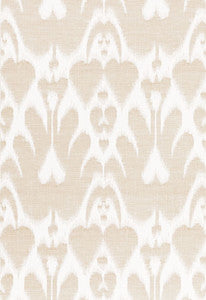 Lela Cotton Ikat Sand 68582 by Schumacher Fabric