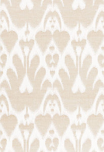 Lela Cotton Ikat Sand 68582 by Schumacher Fabric