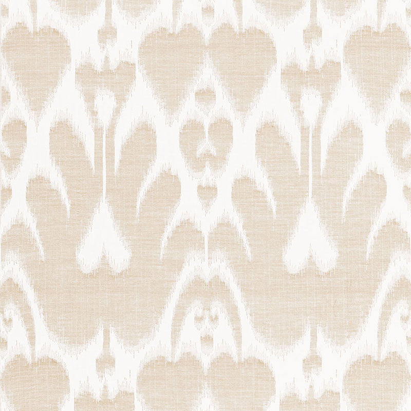 Lela Cotton Ikat Sand 68582 by Schumacher Designer Fabric CLASSIC WOVENS NBK See Sample ITALY MEDIUM DUTY </p><p>Repeat: Horizontal: 13 3/4" (35CM) and Vertical: 21 3/4" (55CM) 55" WIDE (140CM) - Swanky Fabrics -