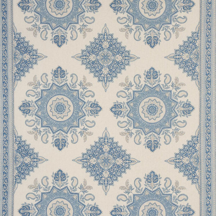 Montecito Medallion China Blue 176484 by Schumacher Fabric Mark D. Sikes 54.0" - Fabric Carolina -