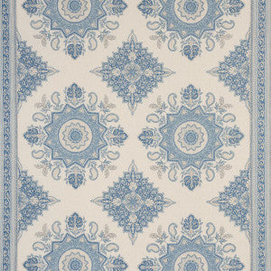 Montecito Medallion China Blue 176484 by Schumacher Fabric