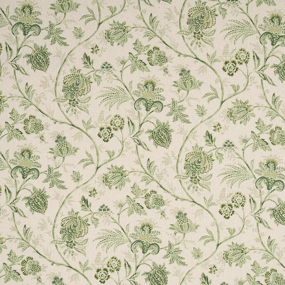 Chinoiserie Vine Leaf Green 176492 by Schumacher Designer Fabric Mark D. Sikes 18.0" - Swanky Fabrics -