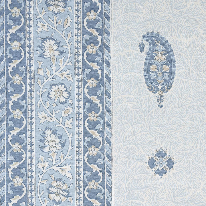 Ojai Paisley China Blue 177615 by Schumacher Fabric Mark D. Sikes 54.0" - Fabric Carolina -