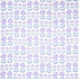 Anjuna Floral Linen Print Lilac 180482 by Schumacher Fabric