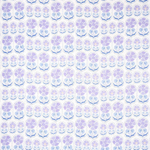 Anjuna Floral Linen Print Lilac 180482 by Schumacher Fabric