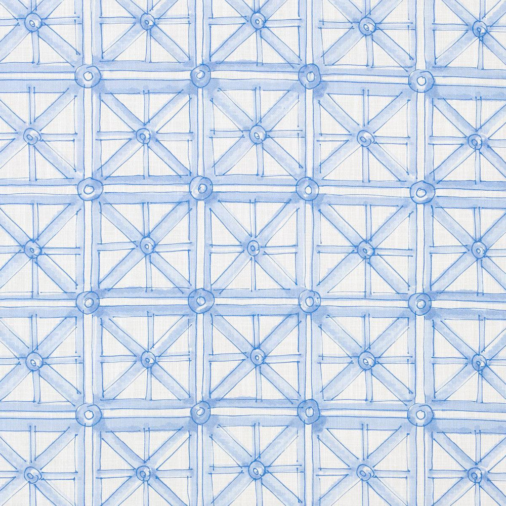 Portail Francais Indoor/Outdoor Sky 180772 by Schumacher Designer Fabric Mary Mcdonald 13.25" - Swanky Fabrics -