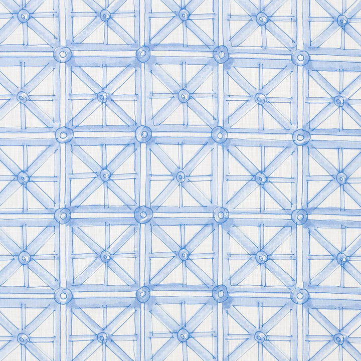 Portail Francais Indoor/Outdoor Sky 180772 by Schumacher Designer Fabric Mary Mcdonald 13.25" - Swanky Fabrics -